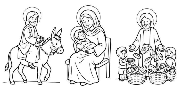 Desenhos biblicos para colorir - educação infantil (página 1)